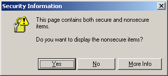 display nonsecure items SSL