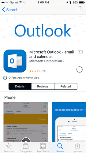 outlook for iphone download